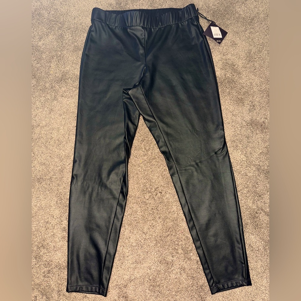 Black Faux Leather Leggings